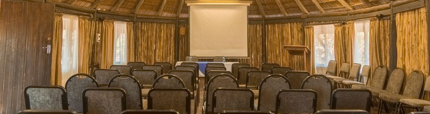 The rustic conference venue